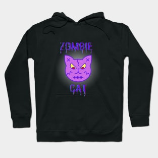 Zombie Cat Purple Hoodie